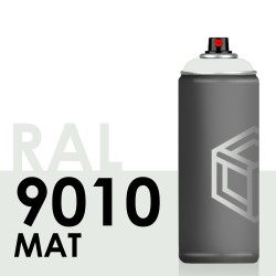 Bombe de peinture 400ml Mat RAL 9010 Blanc Pur