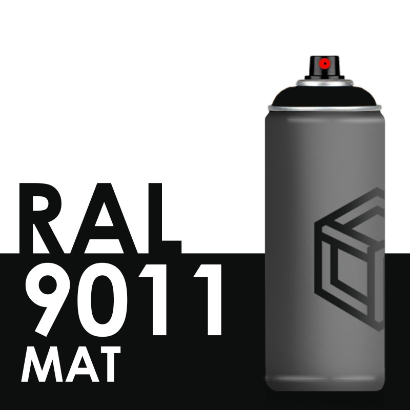 Bombe de peinture 400ml Mat RAL 9011 Noir Graphite