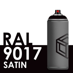 Bombe de peinture 400ml Satin RAL 9017 Noir Signalisation