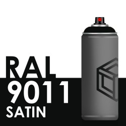 Bombe de peinture 400ml Satin RAL 9011 Noir Graphite