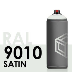 Bombe de peinture 400ml Satin RAL 9010 Blanc Pur