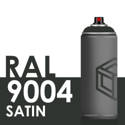 Bombe de peinture 400ml Satin RAL 9004 Noir Sécurité