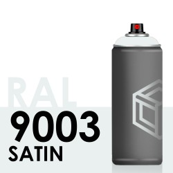 Bombe de peinture 400ml Satin RAL 9003 Blanc Sécurité