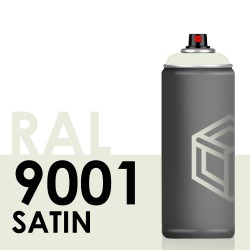 Bombe de peinture 400ml Satin RAL 9001 Blanc Crème