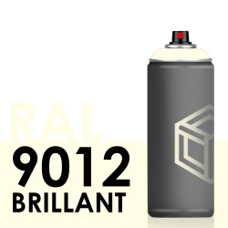 Bombe de peinture 400ml Brillant RAL 9012 Blanc Salle Blanche