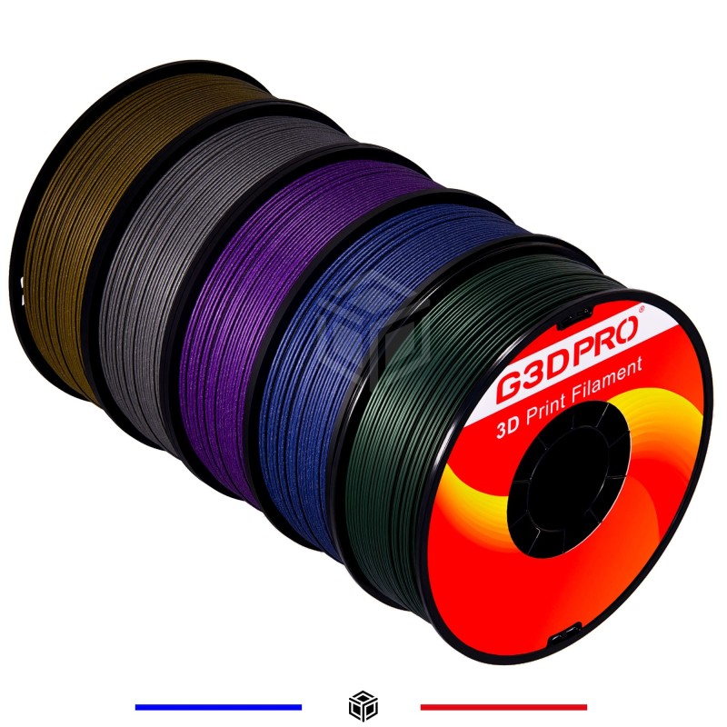 Pack Iridescent Brillant Métallisé PLA G3D PRO® - Finition Premium Pack Iridescent Brillant Métallisé PLA G3D PRO® - Finition Premium