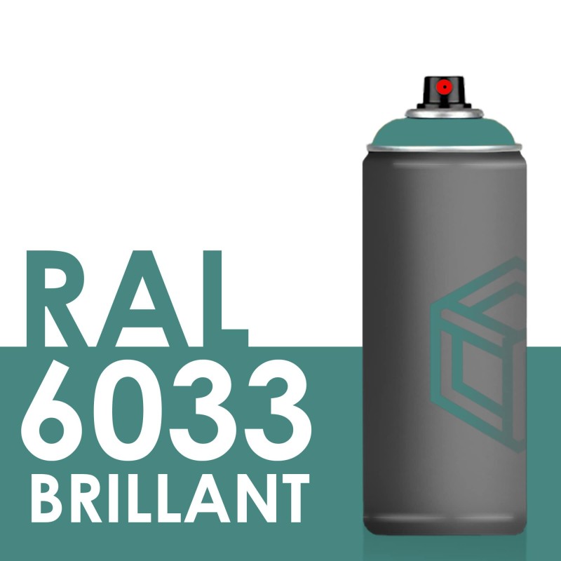 Bombe de peinture 400ml Brillant RAL 6033 Turquoise Menthe Bombe de peinture 400ml Brillant RAL 6033 Turquoise Menthe