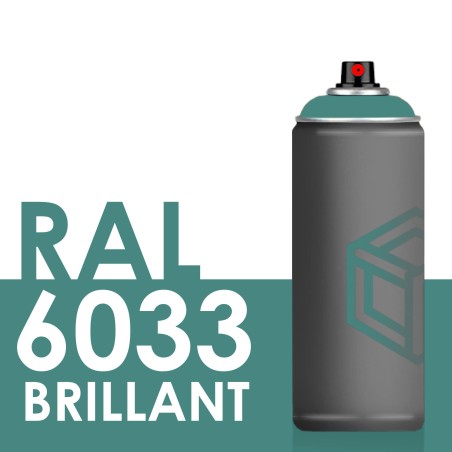 Bombe de peinture 400ml Brillant RAL 6033 Turquoise Menthe