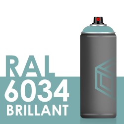 Bombe de peinture 400ml Brillant RAL 6034 Turquoise Pastel