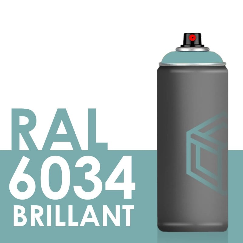 Bombe de peinture 400ml Brillant RAL 6034 Turquoise Pastel Bombe de peinture 400ml Brillant RAL 6034 Turquoise Pastel