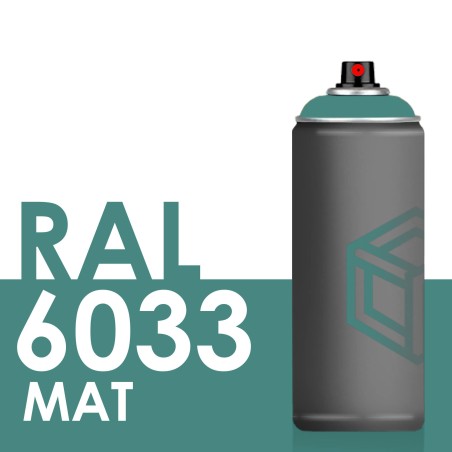 Bombe de peinture 400ml Mat RAL 6033 Turquoise Menthe