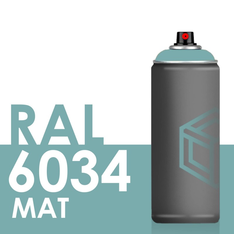 Bombe de peinture 400ml Mat RAL 6034 Turquoise Pastel Bombe de peinture 400ml Mat RAL 6034 Turquoise Pastel