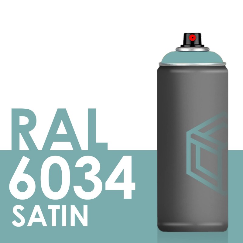 Bombe de peinture 400ml Satin RAL 6034 Turquoise Pastel