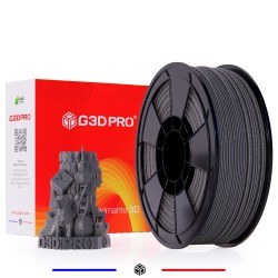 Fil 3D PLA Métallisé G3D PRO® 1.75mm 1 kg Gris Argenté