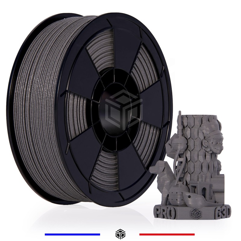 Fil 3D PLA Métallisé G3D PRO® 1.75mm 1 kg Gris Argenté