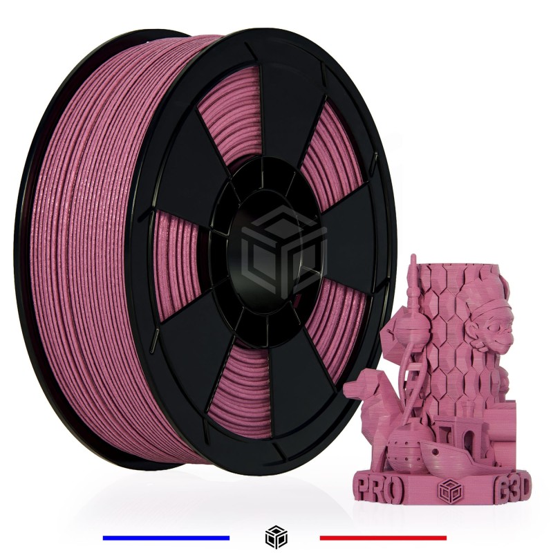 Filament 3D PLA Métallisé Rose 1.75mm 1 kg - Grossiste 3D