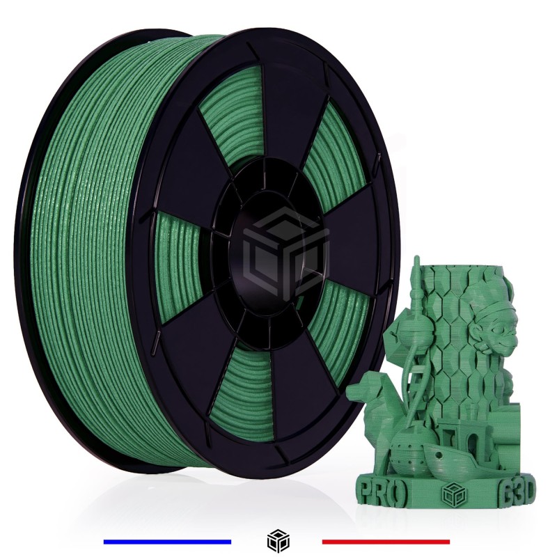 Filament 3D PLA Métallisé Vert 1.75mm 1 kg