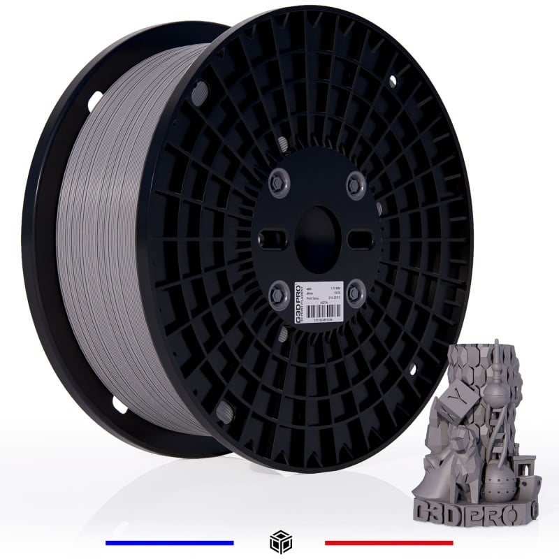Filament 3D G3D PRO PLA 1.75mm 10KG Gris Filament 3D G3D PRO PLA 1.75mm 10KG Gris