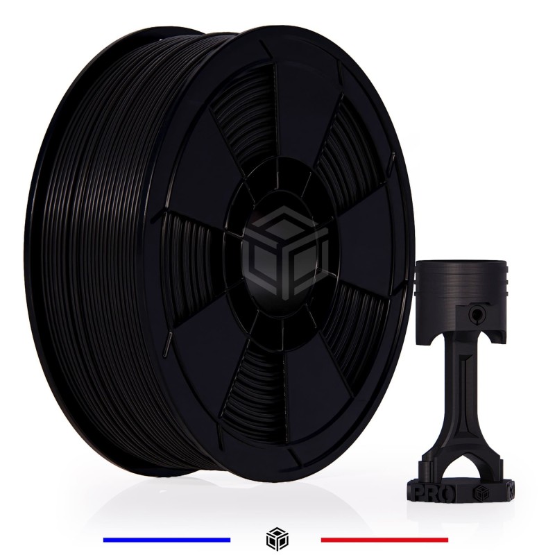 G3D PRO® Filament ABS pour imprimante 3D, 1,75mm, Noir, Bobine, 2