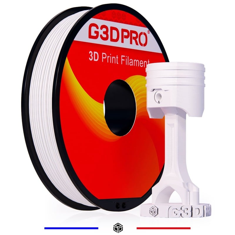 Filament 3D PETG 500g Blanc 1.75 mm Filament 3D PETG 500g Blanc 1.75 mm