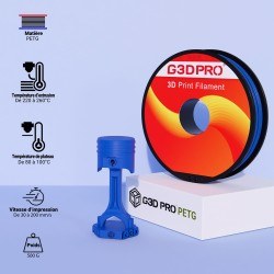 Filament 3D PETG 500g Bleu 1.75 mm