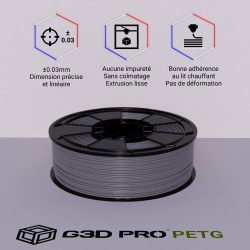 Filament 3D PETG 1 Kg Dark Gris 1.75 mm