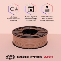 Fil 3D ABS 1 Kg 1.75 mm marron