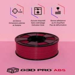 Fil 3D ABS 1 Kg 1.75 mm Dark Rouge