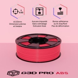 Filament 3D ABS 1 Kg 1.75 mm Rouge