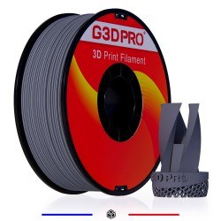 Fil 3D PLA Fibre de carbone G3D PRO® 1.75 mm Gris