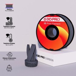Filament 3D PLA Fibre de carbone G3D PRO® 1.75 mm