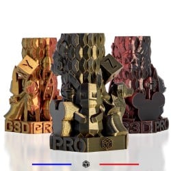 Fil 3D PLA TRICOLORE SILK GLOSSY AMÉTRINE 1kg 1.75 mm Or, Rouge et Violet