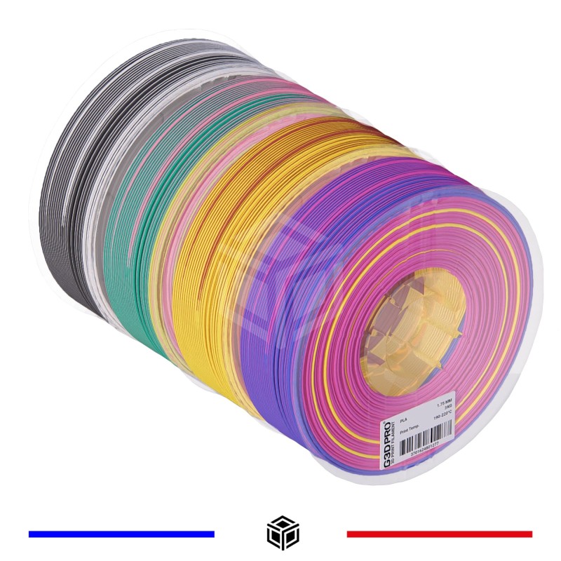 PACK PLA TRICOLOR MAT G3D PRO® 4*1KG 1.75MM