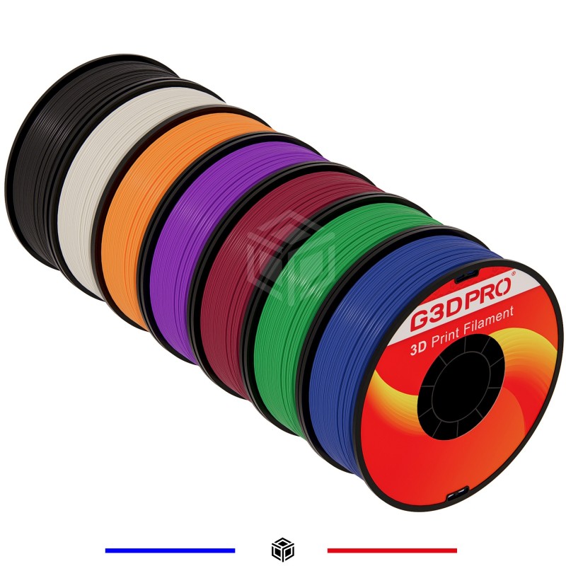 Pack 7 bobines PLA 1.75mm Grossiste 3D